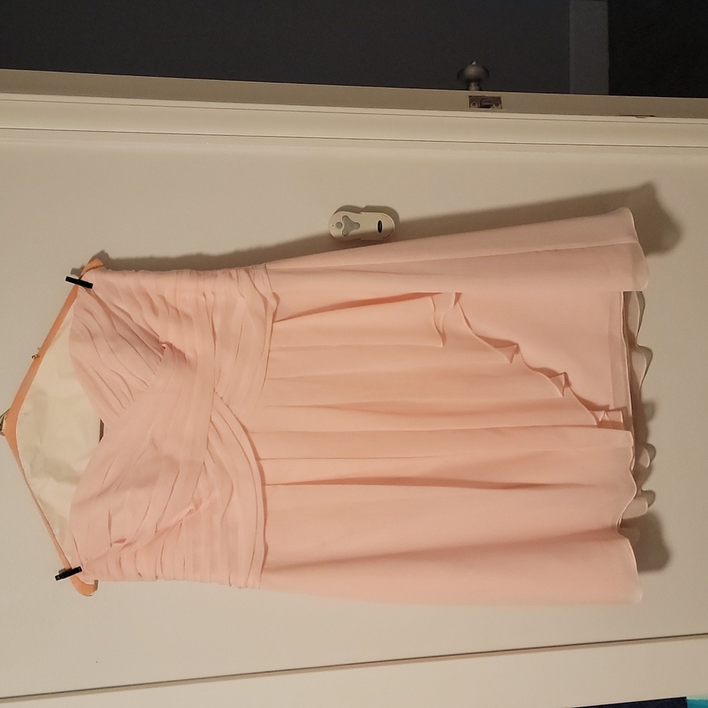 David's bridal pink dress